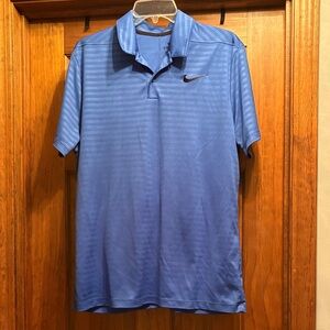 Nike Men's Striped Blue Polo Shirt